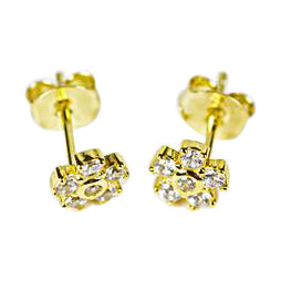 Jewelry for Young Girls Fashion White Zircon Flower Stud