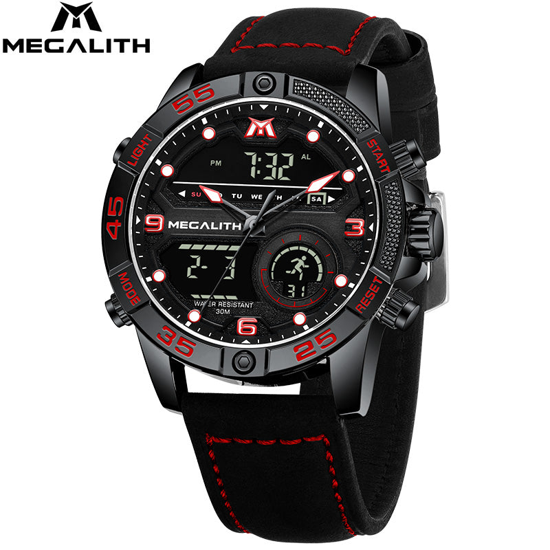 Megalith Chronograph Dual Time Men Watch - 7Stones