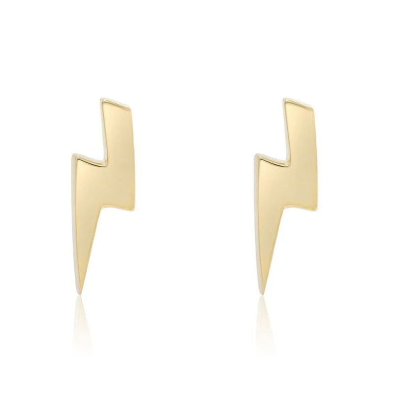 925 Silver & 14K Gold Plated Stud Earring - 7Stones